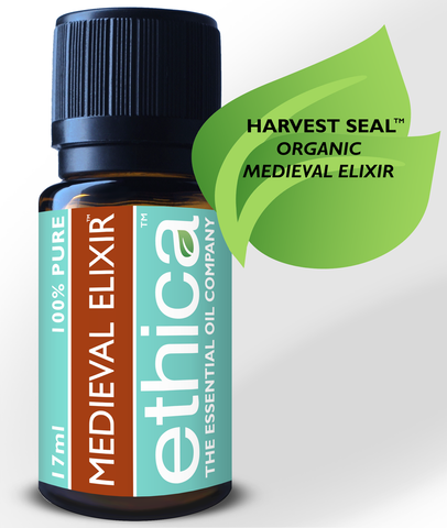 Medieval Elixir Organic Essential Oil | Immune Protectant, Germ Fighter, Natural Disinfectant | Clove, Lemon, Cinnamon Bark, Eucalyptus Radiata, Orange and Rosemary