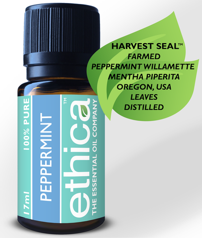 Peppermint Essential Oil | Farmed, Willamette Valley Oregon USA, Single-Origin, 100% Authentic Mentha Piperita